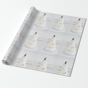 Papier Cadeau gâteau mariage - papier d'emballage cadeau