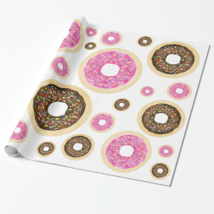 Papier Cadeau Gâteaux Donuts Fête Moderne Anniversaire Fun