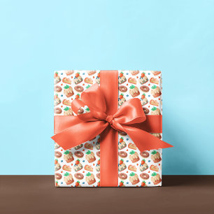 Papier Cadeau Gâteaux et beignets aux bleuets fraises