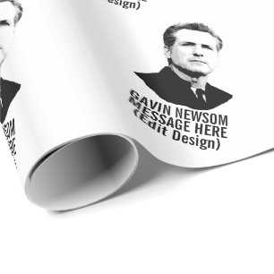 Papier Cadeau Gavin Newsom personnalisé