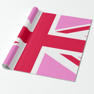 Papier Cadeau GAY PRIDE britannique (Union Jack rose) (Drapeau b