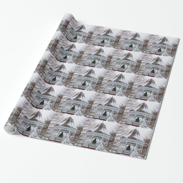 Papier Cadeau Gazebo dans la neige (Déroulé)