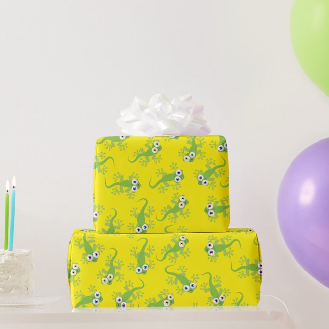 Papier Cadeau Gecko Lizards Anniversaire Fête Enfants mignons (Cadeaux de fête)