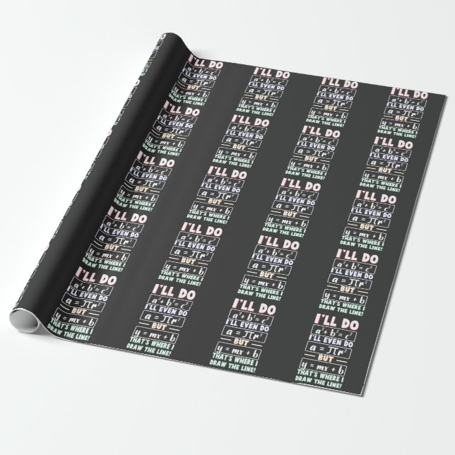 Papier Cadeau geek des mathématiques Enseignant des mathématique (Déroulé)