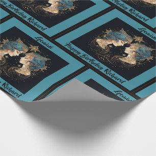 Papier Cadeau Gemini Ajouter un nom Anniversaire Zodiac Cadeau