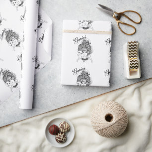 Papier Cadeau Gemini Zodiac Design