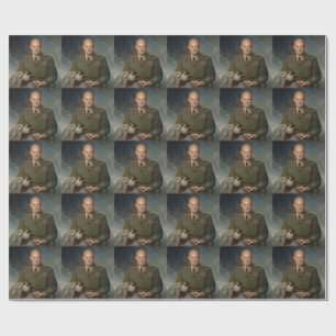 Papier Cadeau Général Dwight Eisenhower Portrait peint 5 étoiles