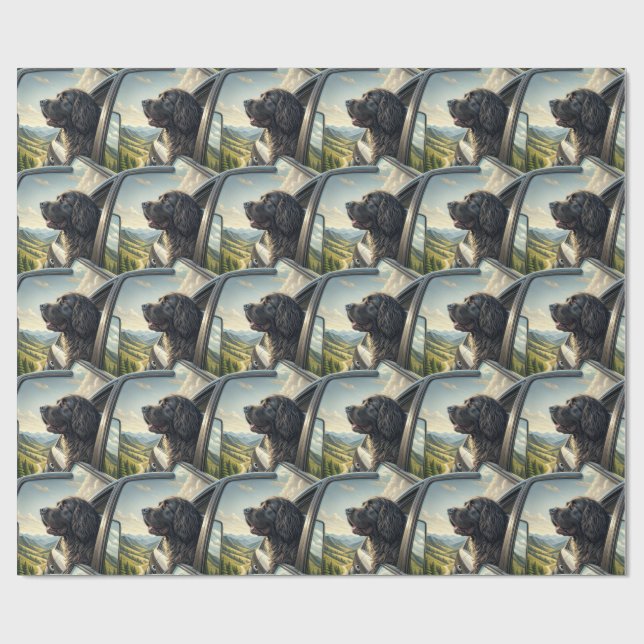Papier Cadeau Gentle Giant Newfoundland Scenic Road Trip Wrap (Plat)