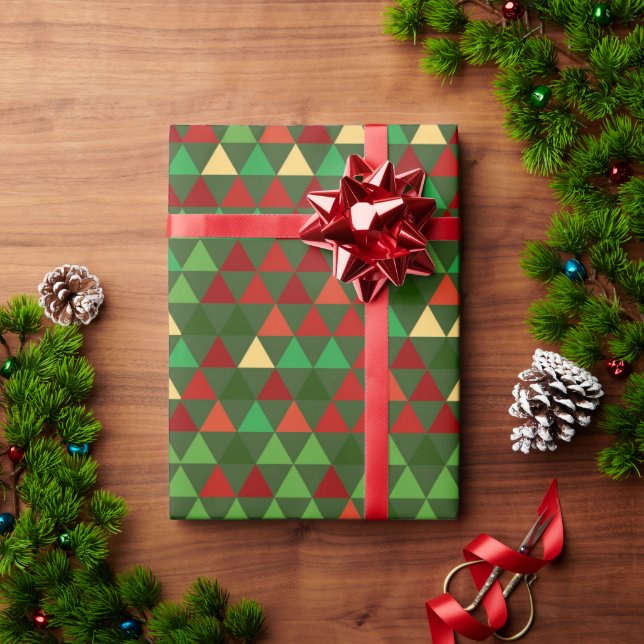 Papier Cadeau Géométrique de Noël (Cadeau de vacances)