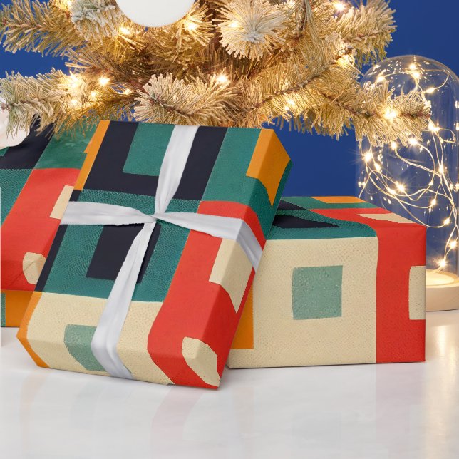 Papier Cadeau Géométrique rétro (Vacances)