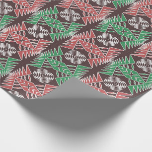 Papier Cadeau Géométrique tribal africain ethnique