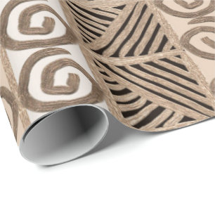 Papier Cadeau Géométrique tribal africain ethnique