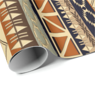Papier Cadeau Géométrique tribal africain ethnique