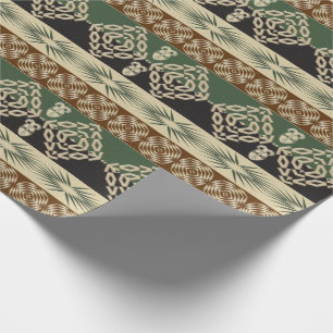 Papier Cadeau Géométrique tribal africain ethnique