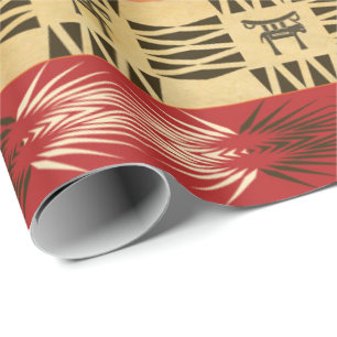 Papier Cadeau Géométrique tribal africain ethnique