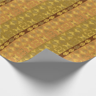 Papier Cadeau Géométrique tribal africain ethnique