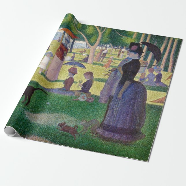 Papier Cadeau Georges Seurat - Un dimanche sur La Grande Jatte (Déroulé)