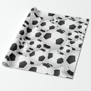 Papier Cadeau Giftwrap de ballon de football partout