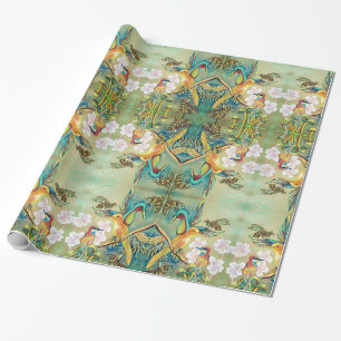 Papier Cadeau giftwrap d'oiseaux et d'abeilles