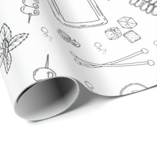 Papier Cadeau Gin et Tonic Gin Drinker Cocktail Party