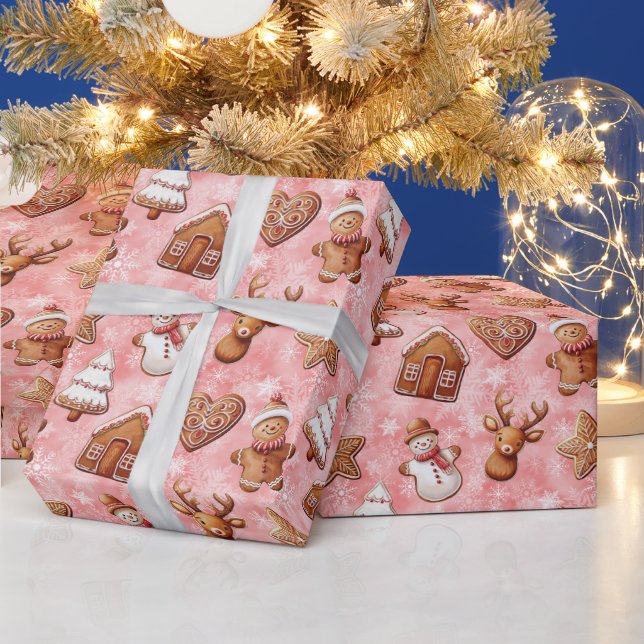 Papier Cadeau Gingerbread Cookies Noël (Vacances)