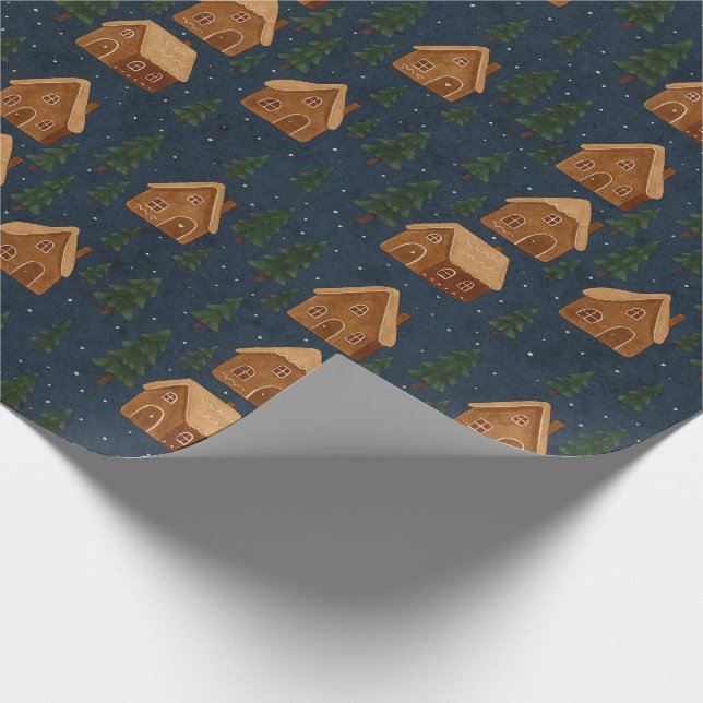 Papier Cadeau Gingerbread Village Wrapping Paper (Coin)