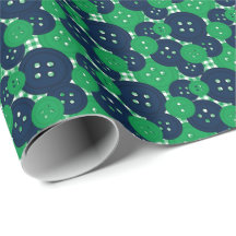 Gingham boutons vert et marine - Salle de couture 