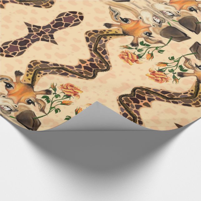 Papier Cadeau Giraffe romantique - Gentleman - Drôle (Coin)