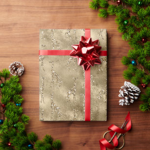 Papier Cadeau Giraffes de Parties scintillant d'or