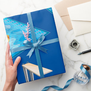 Papier Cadeau Girl Swimming