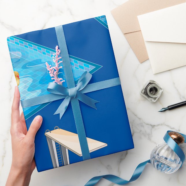 Papier Cadeau Girl Swimming (Créateur téléchargé)