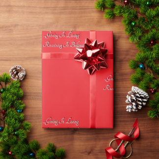 Papier cadeau Giving Is Living