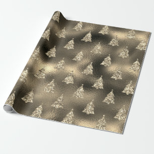 Papier Cadeau Glam Arbre de Noël de la Parties scintillant verte