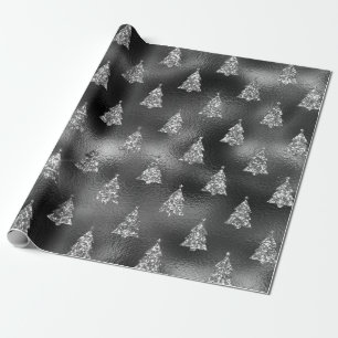 Papier Cadeau Glam Arbre de Noël de la Parties scintillant verte