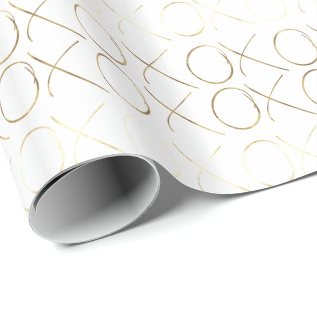 Papier Cadeau Glam Or XOXO (Coin rond)