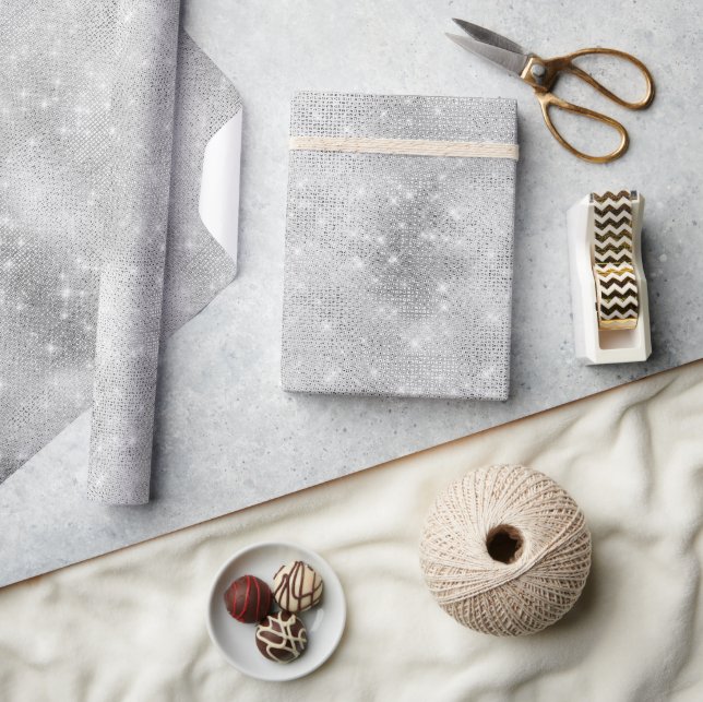 Papier Cadeau Glam Silver Sparkle (Artisanat)