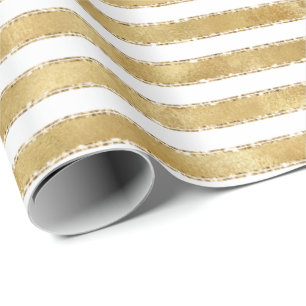 Papier Cadeau Glitzy Gold White Glam Parties scintillant Sparkle