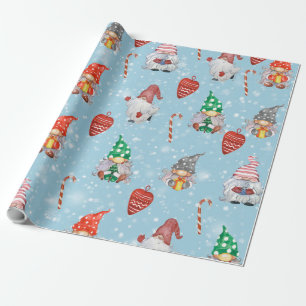 Papier Cadeau Gnome Coeurs & Sucre de canne Noël