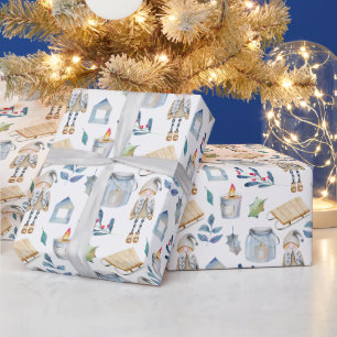 Papier Cadeau Gnome de Noël scandinave