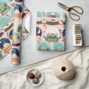 Papier Cadeau Gnome//Gnome//Gingerbread House//