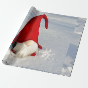 Papier Cadeau Gnome scandinave de Noël
