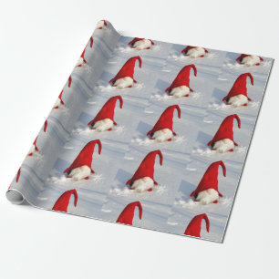 Papier Cadeau Gnome scandinave de Noël