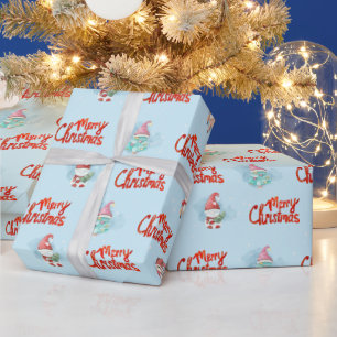 Papier Cadeau Gnomes, Cerfs et Snowmen en Snowflakes