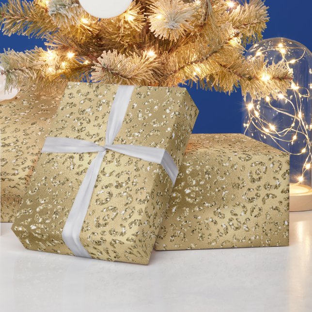 Papier Cadeau Gold Glam Glitzy Parties scintillant Empreinte de  (Vacances)