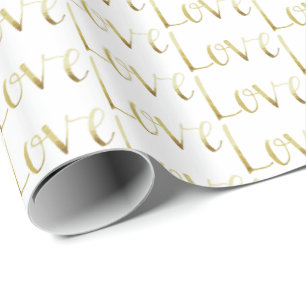 Papier Cadeau Gold Glam Love Mariage