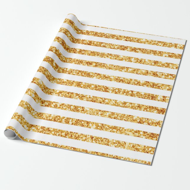 Papier Cadeau Gold Horizontal Parties scintillant Boho Popular C (Déroulé)
