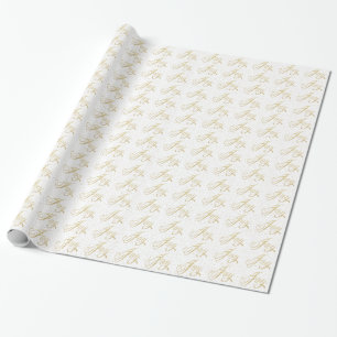 Papier Cadeau Gold Sparkle Joie Noël Enveloppe cadeau
