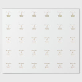 Papier Cadeau Gold sparkle traite la boulangerie faite avec amou