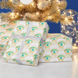 Papier Cadeau Gold Turquoise et Blue Third Eye