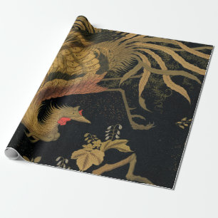 Papier Cadeau Golden Bird Classic japonais Antique
